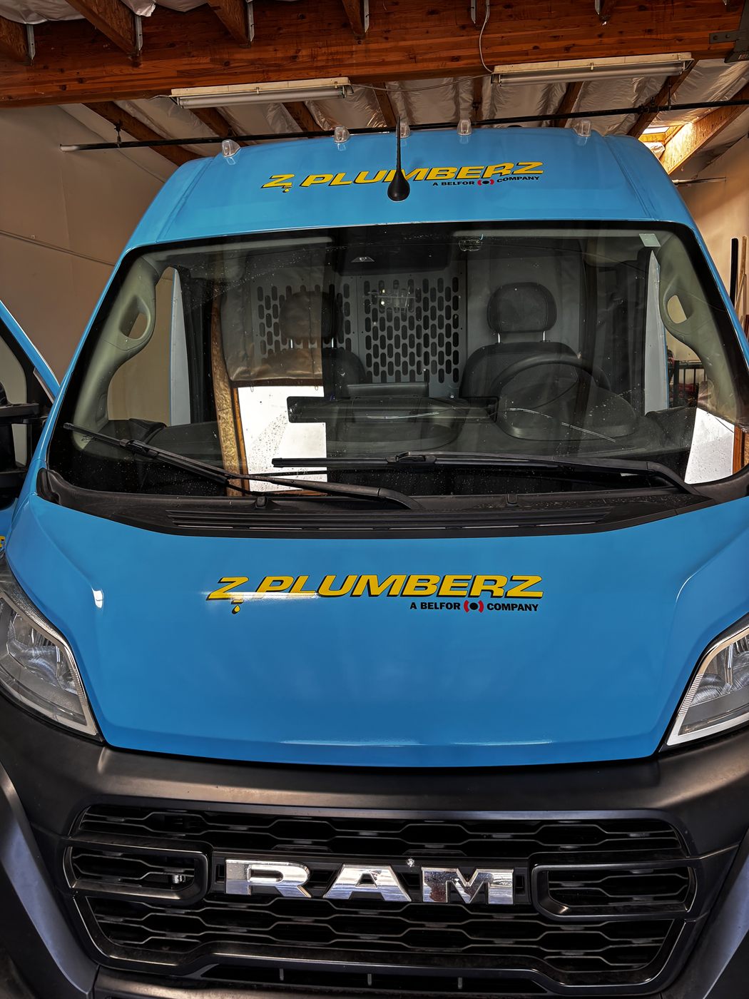 Company fleet truck serviced on location